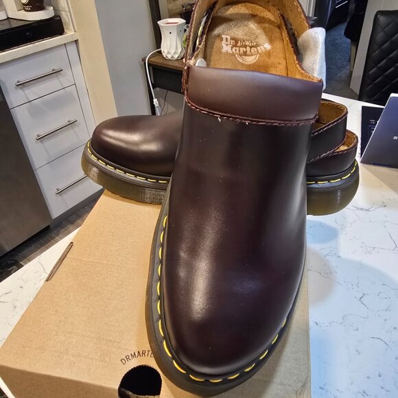 Dr. Martens Laketen Size Men's Sz 11 Atlas Leather Slingback Platform Mules NEW - Picture 2 of 15